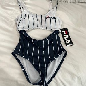 Brand new m, never worn, one piece Fila swim wear!